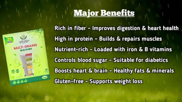 71IreGXaQBL._SL1500_ Uyir Unavu Multi Grains Nutrient Rich Health Mix Powder | 21 healthful Natural Ingredients | 100% Natural, Tasty & Nutritious | Rich in Fiber & High Protein | 400g pack