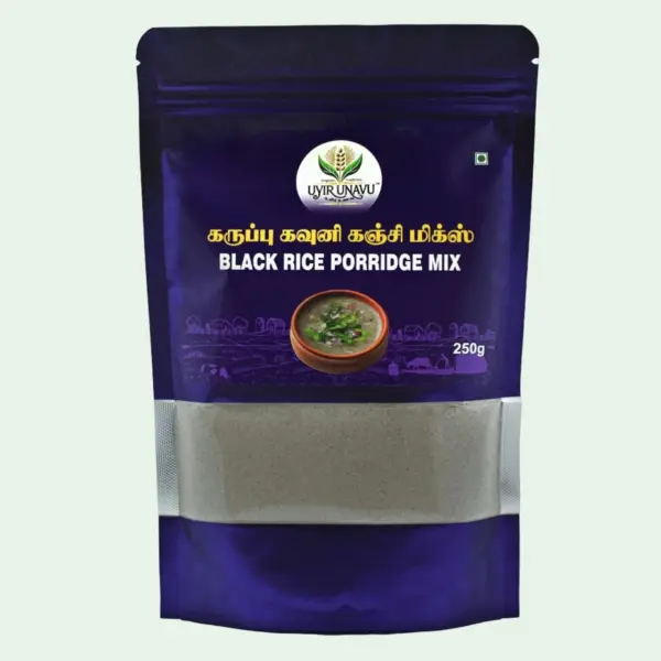 1000208461 Uyir Unavu Organic Foods Karuppu Kavuni Kanji MIx | Black Rice Porridge Mix for Healthy Breakfast 250 g