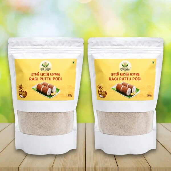 2026/09/1000474744.jpg Uyir Unavu Organic Foods Ragi Puttu Podi | Finger Millet Puttu Mix Traditional Breakfast (500g×2) 1kg